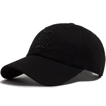 Mode d'été : casquette de baseball pour homme, brodée d'une lettre, casquette « trucker » en coton, casquette décontractée d'extérieur à visière souple, casquettes de baseball pour femme