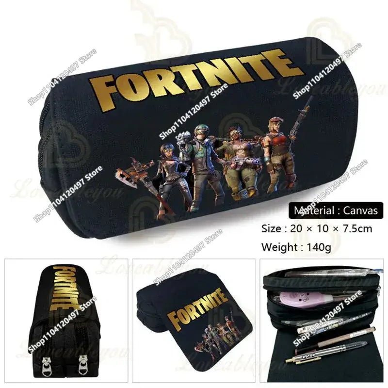 Fortnited Schüler-Federmäppchen mit großem Fassungsvermögen, Stiftetasche für Kinder, Spielzeug, Schulbedarf, Schreibwaren-Etui, Gaming-Geschenk für Jungen