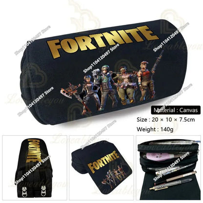 Fortnited Schüler-Federmäppchen mit großem Fassungsvermögen, Stiftetasche für Kinder, Spielzeug, Schulbedarf, Schreibwaren-Etui, Gaming-Geschenk für Jungen