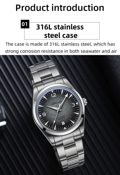 ADDIESDIVE AD2508 Man Diving Watch Luminous 100M Waterproof 316L Stainless Steel 8215 Movement Automatic Mechanical Watch