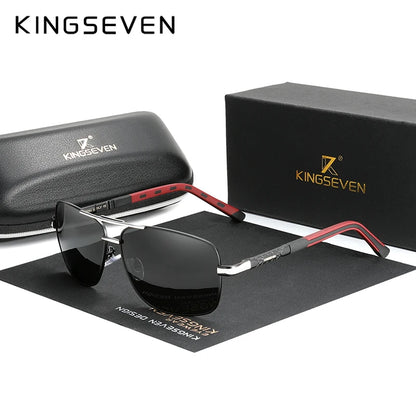 KINGSEVEN Hliníkové pilotní HD polarizované sluneční brýle pro muže a ženy, módní rám, pánské sluneční brýle na řízení, UV400, zrcadlové skla