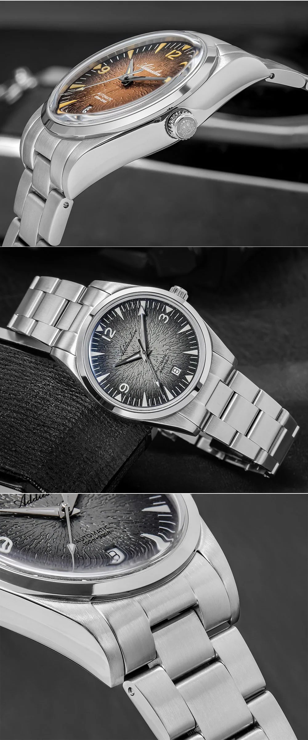 ADDIESDIVE AD2508 Man Diving Watch Luminous 100M Waterproof 316L Stainless Steel 8215 Movement Automatic Mechanical Watch