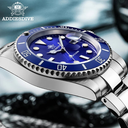 Reloj ADDIESDIVE de acero inoxidable para hombre, estilo business casual europeo y americano, reloj de cuarzo impermeable para deportes al aire libre