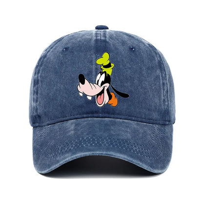 Unisex Vintage Washed Mickey Minnie Print Baseball Cap for Men Women Cartoon Trucker Hat Adjustable Snapback Casual Hip Hop Hat
