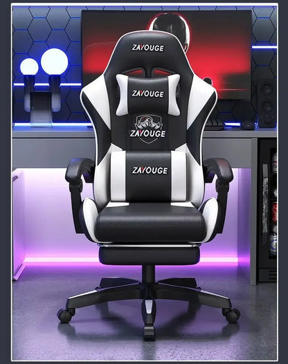 Chaise de jeu pivotante à dossier réglable, chaise de jeu confortable, chaise de jeu ergonomique pour le bureau à domicile, les longues heures de jeu et les streamers.