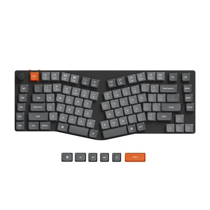 Keychron K15 Max (Alice-Layout) QMK kabellose individuell anpassbare mechanische Tastatur mit flachem Profil, Gateron-Switches und Double-Shot-PBT-Tastenkappen