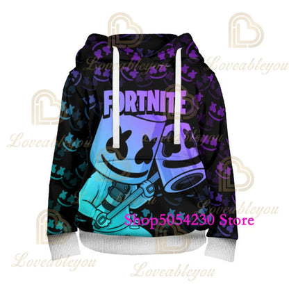 3D printani Fortnite hoodie s lamom Battle Royale, crtani sweatshirt za muškarce i žene, majica s kapuljačom Game Hero za tinejdžere