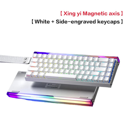 Teclado Mecânico Gaming AULA HERO 68 HE com Eixo Magnético RT, Iluminação RGB com Fio, Taxa de Polling 8K e Gravação Lateral