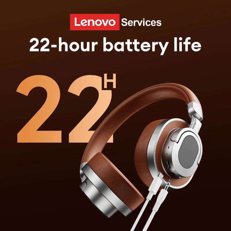 Lenovo LE602 Bluetooth 6.0 Over-Ear-Kopfhörer – HiFi-Stereo-ANC-Gaming-Headset kabellos & kabelgebunden mit ENC-HD-Mikrofon