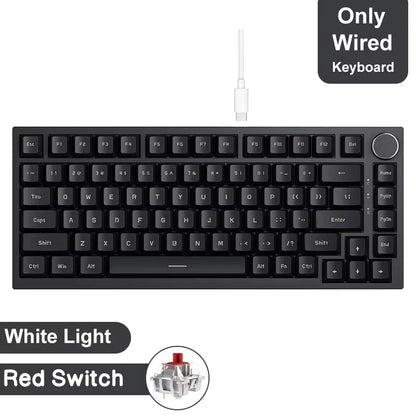 Tastiera meccanica da gaming Ajazz AK820/AK820Pro Bluetooth 5.1/wireless/cablata USB-C personalizzata con manopola, hot swap e gasket