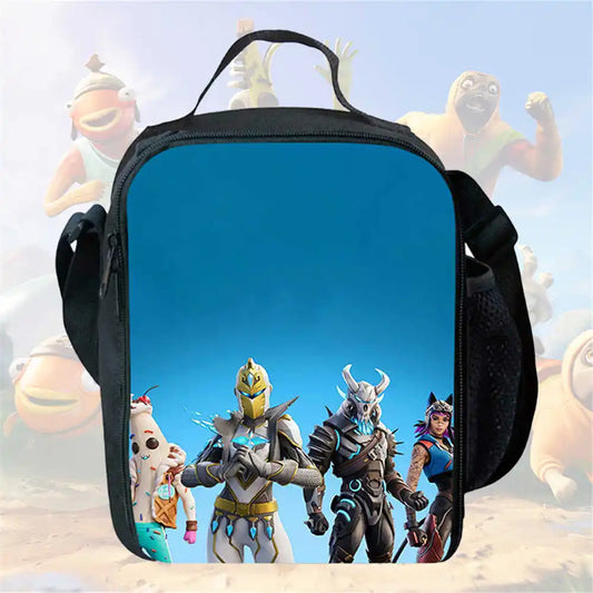 Lunch Bags for Children,Cartoon Fort-nite School Picnic Bags for Girls Boys,Kids Insulated Cooler Lunch Bags Portable Lightweigh