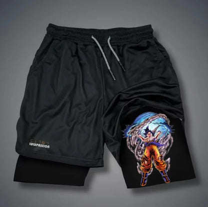 2026 Dragon Ball Printed Double-layered Shorts GOKU American Sporty Comfortable and Fashionable Men's Loose and Breathable Pants