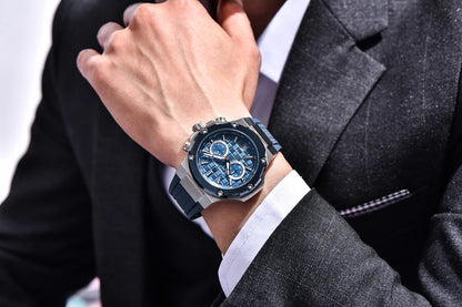 Křemenné pánské hodinky PAGANI DESIGN – luxusní sportovní chronograf, vodotěsný, s luminiscenčními ručičkami a safírovým sklem s antireflexní úpravou