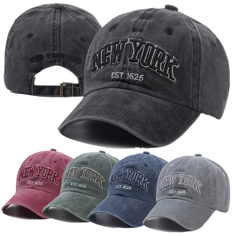 Czapka z pranej bawełny marki York dla mężczyzn i kobiet – czapki typu gorra, czapki snapback, czapki baseballowe, czapki przeciwsłoneczne, czapki typu dad hat, czapki outdoorowe