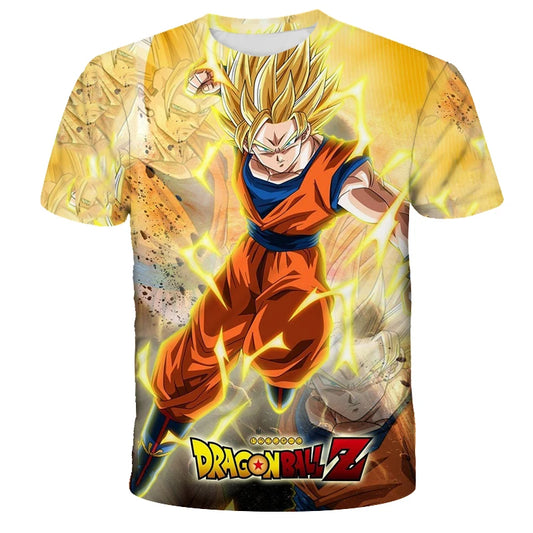 Anime Dragon Ball Son Goku 3D Print Kids T Shirt Summer Fashion Casual T-shirt Boy Girl Unisex Children's Clothing Tshirt Tops