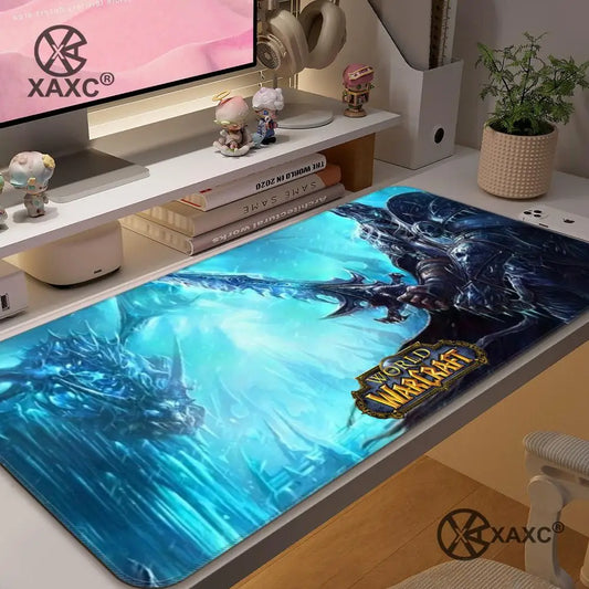 Lich King World of Warcraft XAXC -hiirimatto, suuri näppäimistön ja hiiren pöytäalusta, liukumaton kuminen gaming-hiirimatto, kannettavan hiirimattoalusta