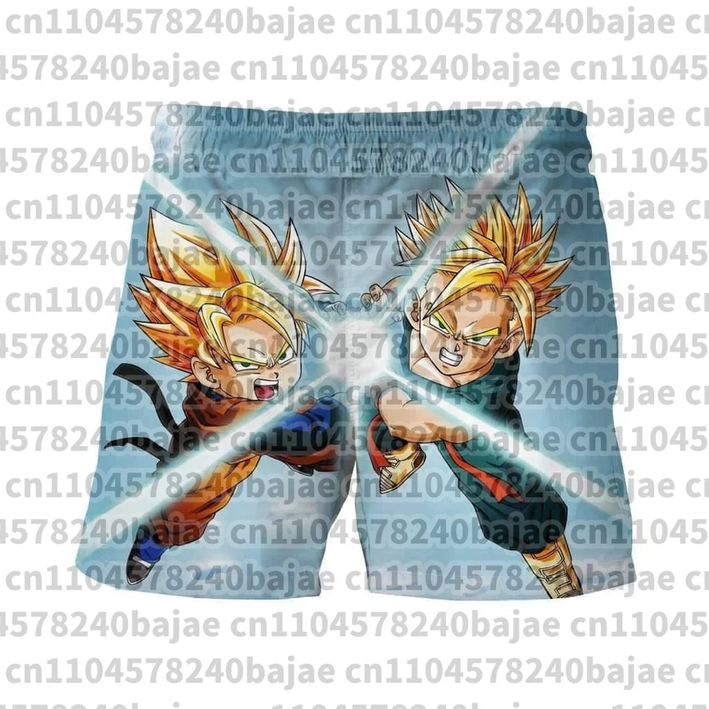 2026 New Dragon Ball Gohan Kid Super Saiyan Manga Print Quick Dry Shorts Men Casual Beach Wear Gym Workout Sports Board Shorts