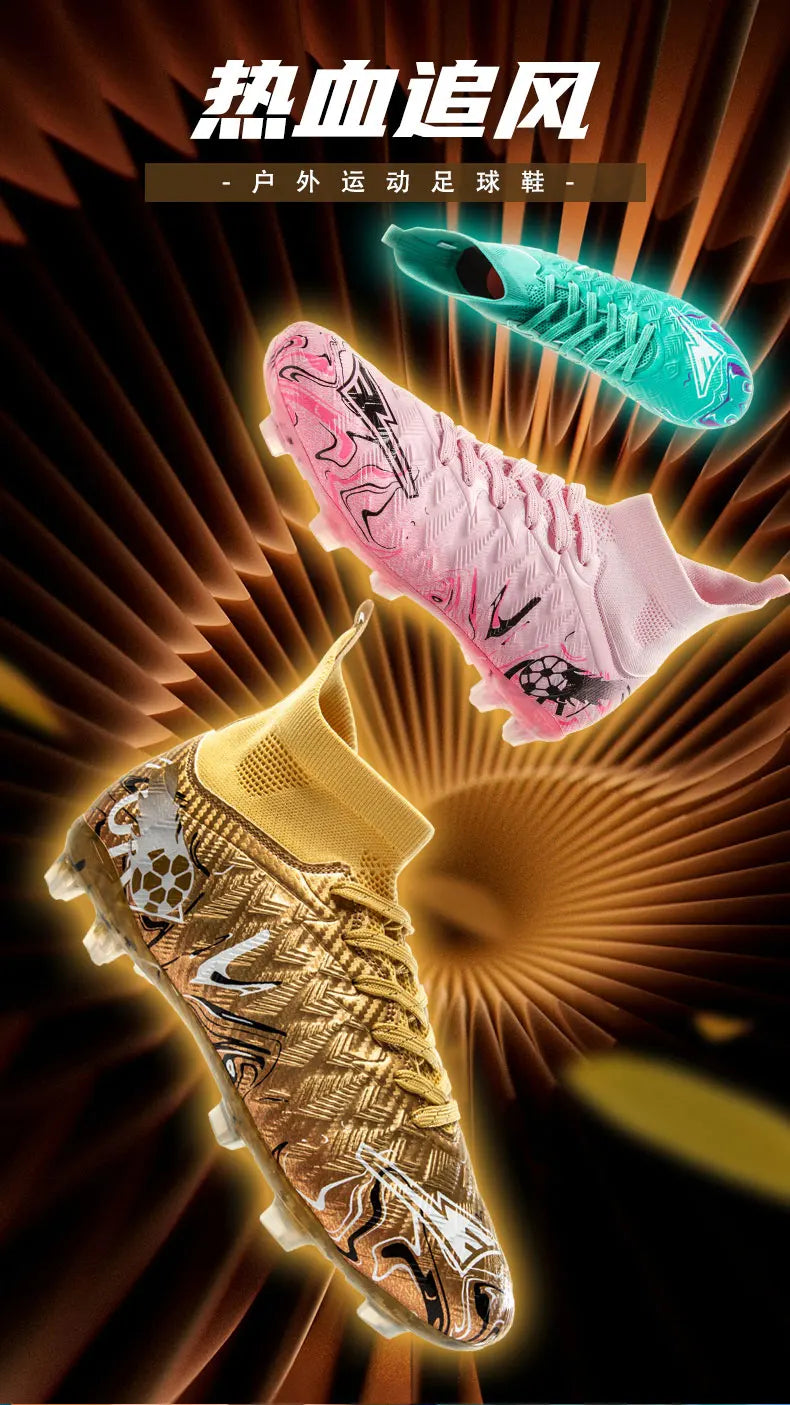 Neue professionelle Fußballschuhe für Herren, rutschfeste Fußballstiefel, Unisex, atmungsaktiv, für Futsal und Sport, neue Stollenschuhe, Dropshipping, ultraleicht