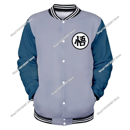 Uniforme da baseball streetwear Dragon Ball per uomo e donna, costume Son Goku per adulti, giacca primaverile e autunnale, cardigan, felpa, idea regalo
