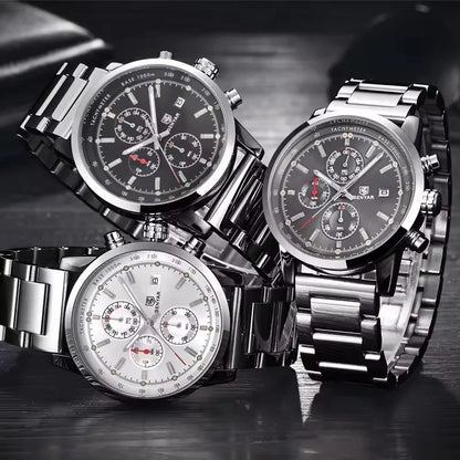 Montre pour homme BENYAR 5102 – Chronographe sportif de luxe à quartz, accessoire de mode d'une grande marque
