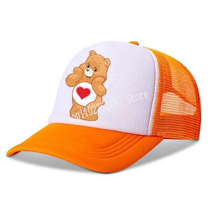 Casquette de baseball Anime Care Bears pour filles et femmes - Nouvelle casquette de sport d'extérieur, chapeau de soleil d'été en maille respirante, bonnet de soleil pour enfants et adultes - Cadeau