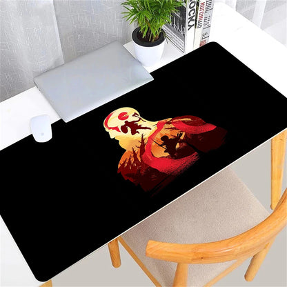 Large Game God of War Mousepad XL Desktop Natural  Rubber Desk Mat Kawaii Gaming Accessories Students Writing Pad Desk Mat 80x30