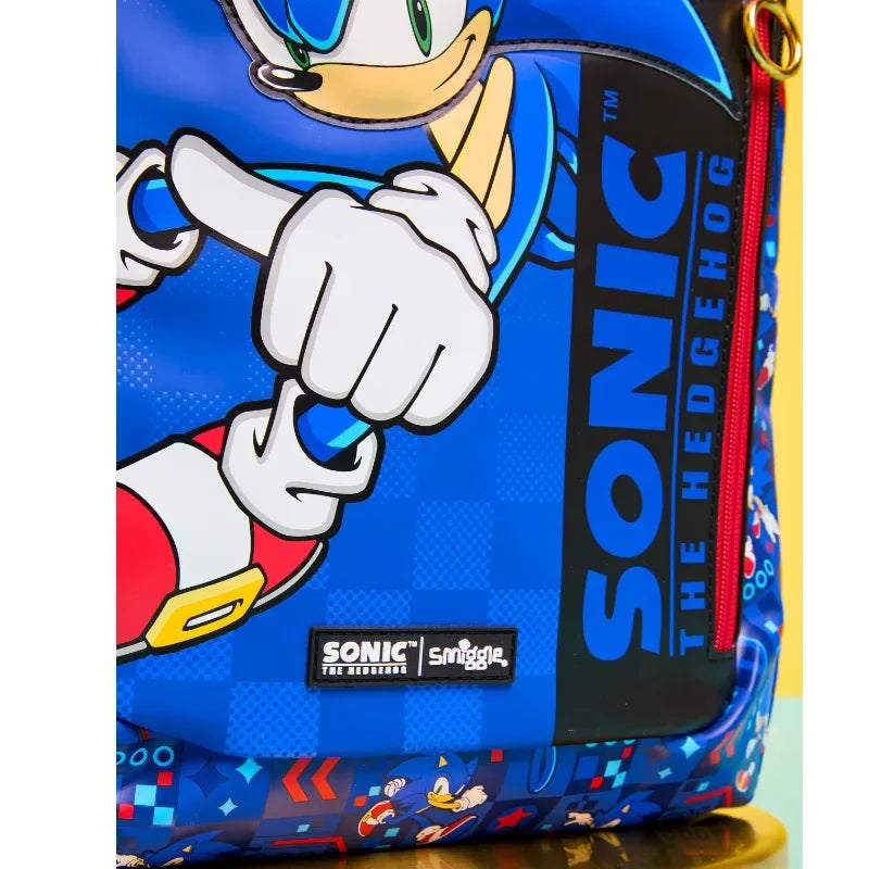 NEW High-quality Original Blue Boy Sonic Children's Backpack Cartoon Stress-relief Bag Hedgehog Anime Stationery Student Gift