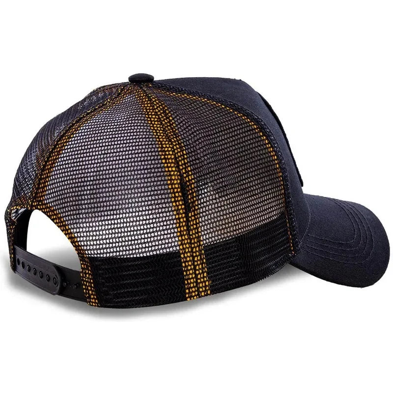 Czapka unisex z motywem anime, naszywka haftowana, czapka baseballowa, czapka typu trucker, czapki siatkowe, czapka przeciwsłoneczna