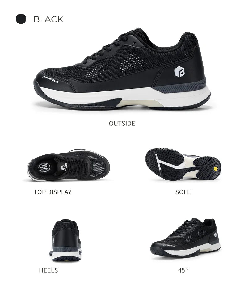 Zapatillas de tenis FitVille para hombre, versión ancha 2E, calzado deportivo profesional de entrenamiento, transpirable y antideslizante, para deportes de raqueta, con soporte para el arco plantar