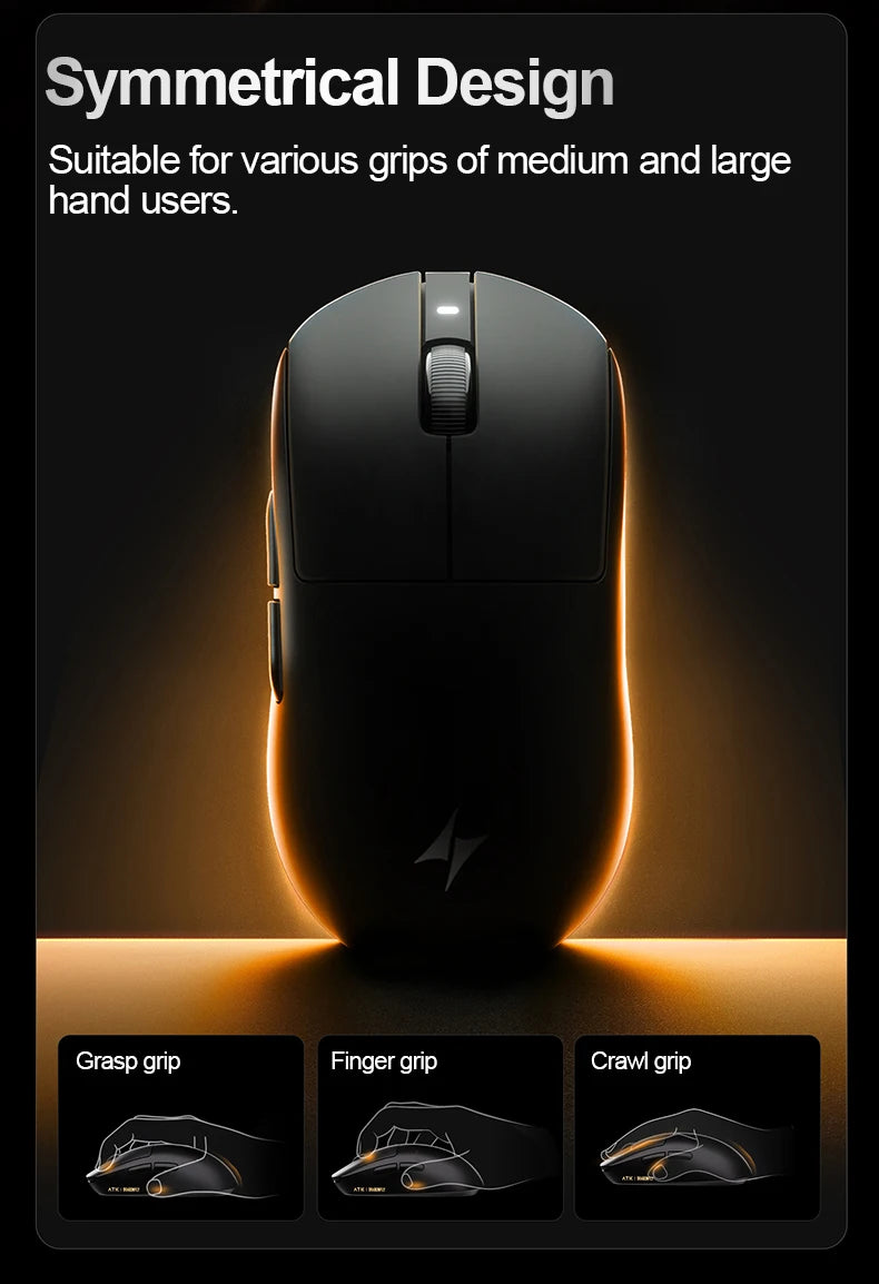 ATK Dragonfly A9 Ultra Wireless Gaming Mouse PAW3950 Ultra Lightweight Tri-mode Ergonomic E-sports Gamer FPS Mice A9 SE Plus
