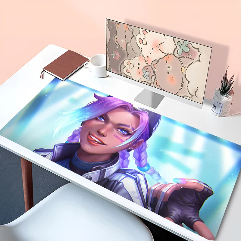 Podkładka pod mysz i laptopa Anime, akcesorium biurowe, podkładka pod klawiaturę PC, gumowa podkładka pod kubek, miękka duża mata pod mysz Overwatch Sombra na biurko