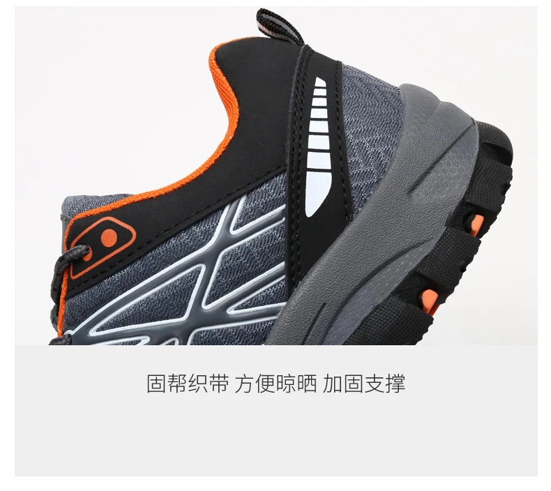 Marken-Wanderschuhe für Herren, atmungsaktive Mesh-Reiseschuhe, wasserdichte Outdoor-Schuhe für Jagd und Angeln, Berg-, Offroad-, Reit- und Sportschuhe