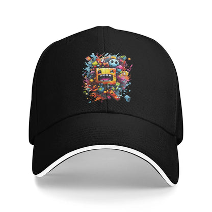 Casquette de baseball « Geometry Game Dash » décontractée, sans blocage, style « sandwich », pour hommes et femmes, respirante, adaptée aux activités sportives