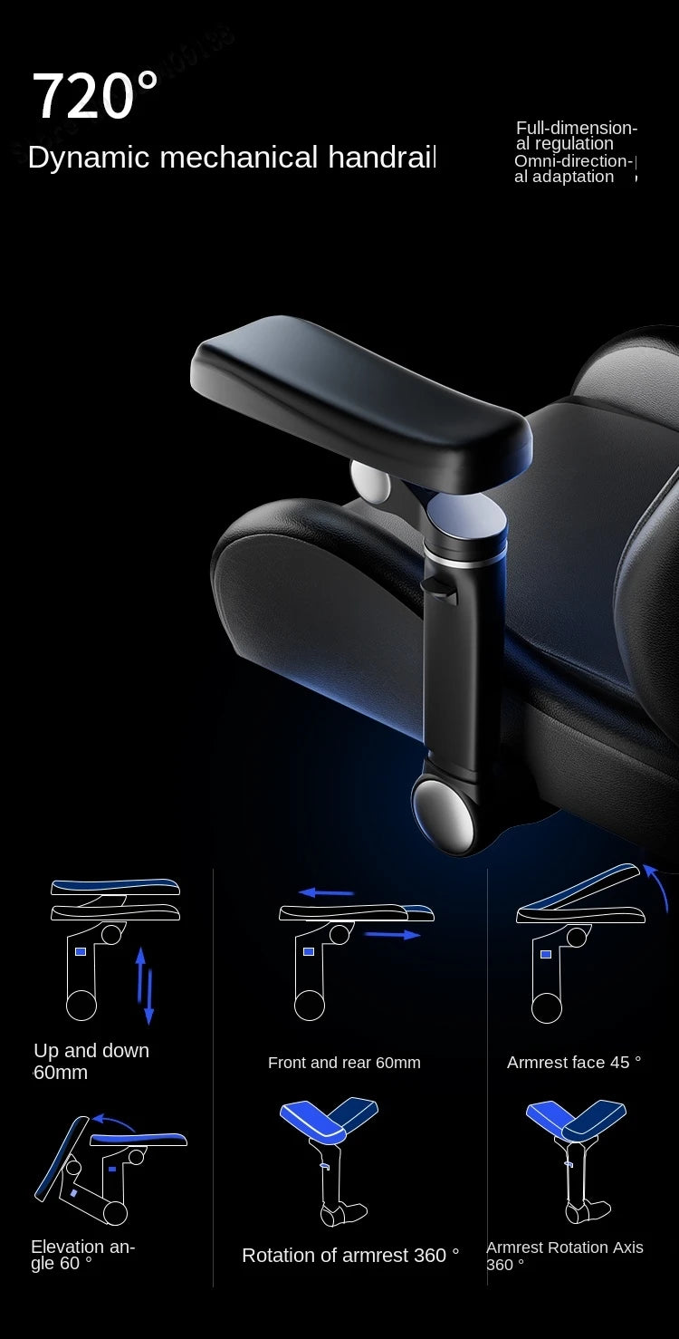 New Gaming Chair 9D Mechanical Dynamic Armrests 3D Lumbar Support Wide Seat Ergonomic Chair Gaming Live Streaming Swivel Chair