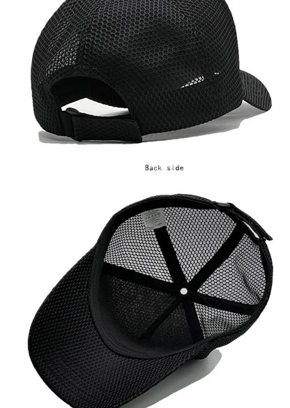 60-64cm Big Head Mesh Breathable Baseball Cap Men And Women Thin Section High Top Hat Outdoor Sunscreen Sun Hat Duck Tongue Hat