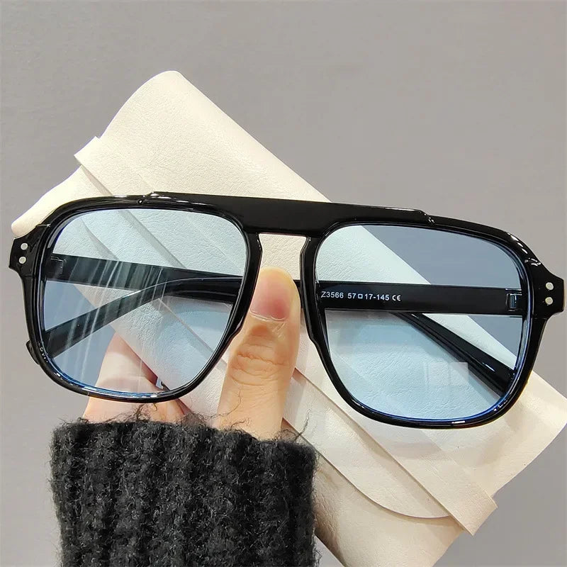 Fashion Female Sun Shades Eyewear Men Women Fashion Double Beam Sunglasses Vintage Outdoor Travel Driving UV400 Goggles