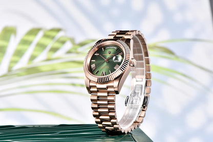 PAGANI DESIGN New DD36 Rose Gold Luxury Automatic Mechanical Watch For Men ST16 100M Waterproof AR Sapphire Glass Wristwatch Men