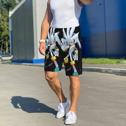 Custom Shadow The Hedgehog Sonic Poster Short Pajama Pants Men Sleepwear Sleep Lounge Bottom Shorts Sleeping Pants