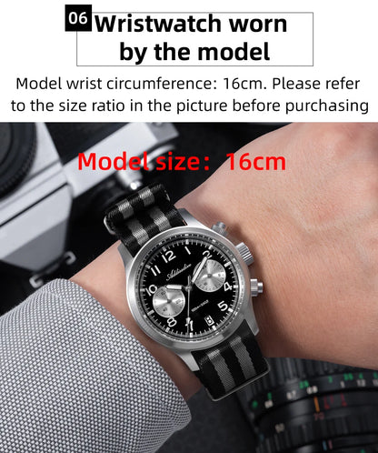 ADDIESDIVE 2025 New Panda Eye Men's Watches Retro Luxury VK64 Quartz Watch Sport Chronograph 100M Waterproof Luminous