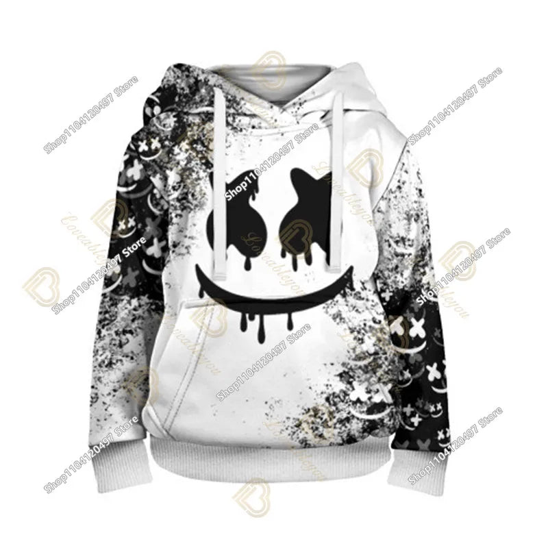 Bluza z kapturem Fortnite z nadrukiem dla dzieci 2-14Y, bluzy dla chłopców i dziewczynek, modna kurtka Harajuku, odzież dziecięca, gry, kostium cosplay