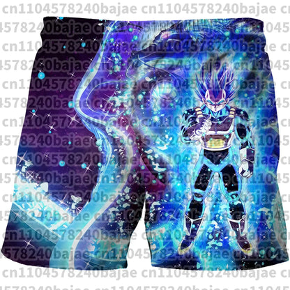 Dragon Ball Print Children's Shorts Kids Shorts for Ages 3-14 Boys' Beach Shorts Summer Quick-drying Cartoon Swim Trunks