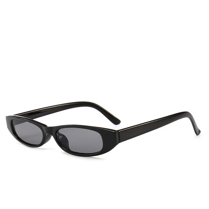 Popular Small Narrow Cat Eye Sunglasses Women Men's Luxury Brand Black Red Sun Glasses Retro Tiny Rectangle Candy Shades