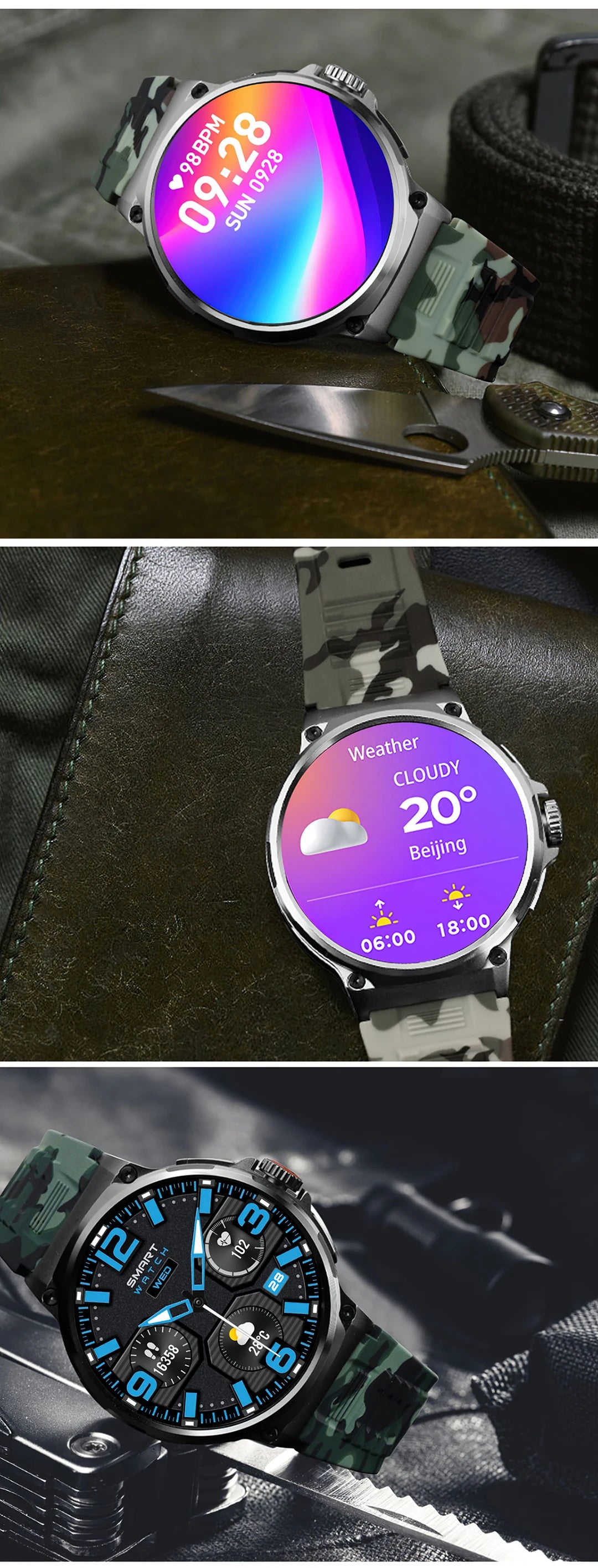 COLMI V69 1.85 Inch HD Bluetooth Call Smart Watch Men Sports Fitness Tracker Heart Monitor 710mAh Smartwatch For XIAOMI Android