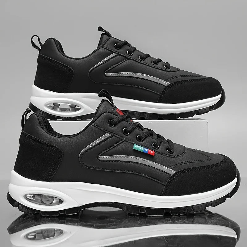 Trendy sportschoenen voor heren, lichtgewicht en ademend, moderne antislipschoenen met suèdedetails, stijlvolle outdoor sneakers voor dagelijks gebruik