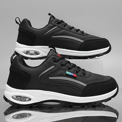 Trendy sportschoenen voor heren, lichtgewicht en ademend, moderne antislipschoenen met suèdedetails, stijlvolle outdoor sneakers voor dagelijks gebruik