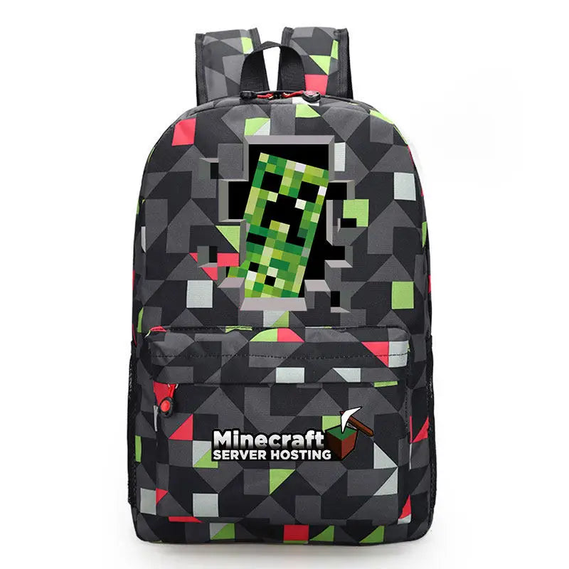 Minecraft Enderman Creeper Graphic Printed Backpack Large Capacity Lightweight Fashion Casual For Daily Travel Outdoor Leisure