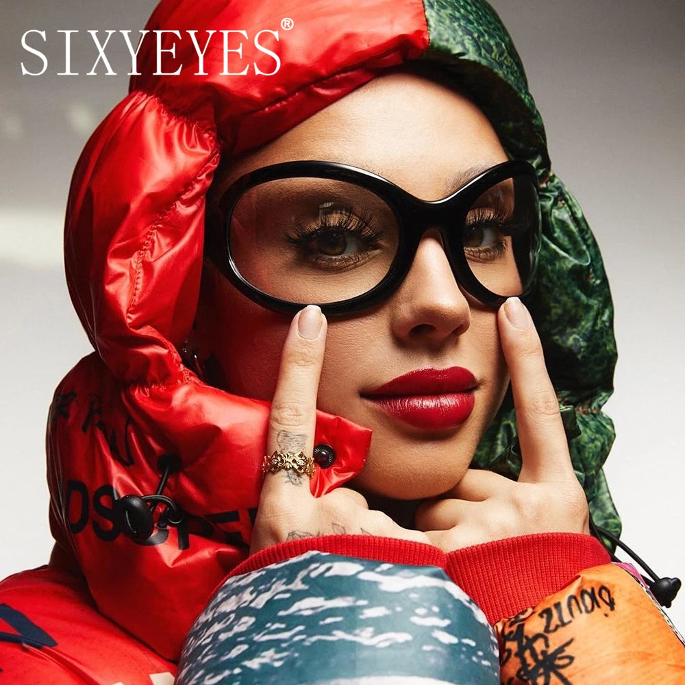 2026 Oversized Oval Sunglasses Goggle Women Men Luxury Brand Designer Sun Glasses Female Big Frame Y2K Eyeglasses De Sol Oculo