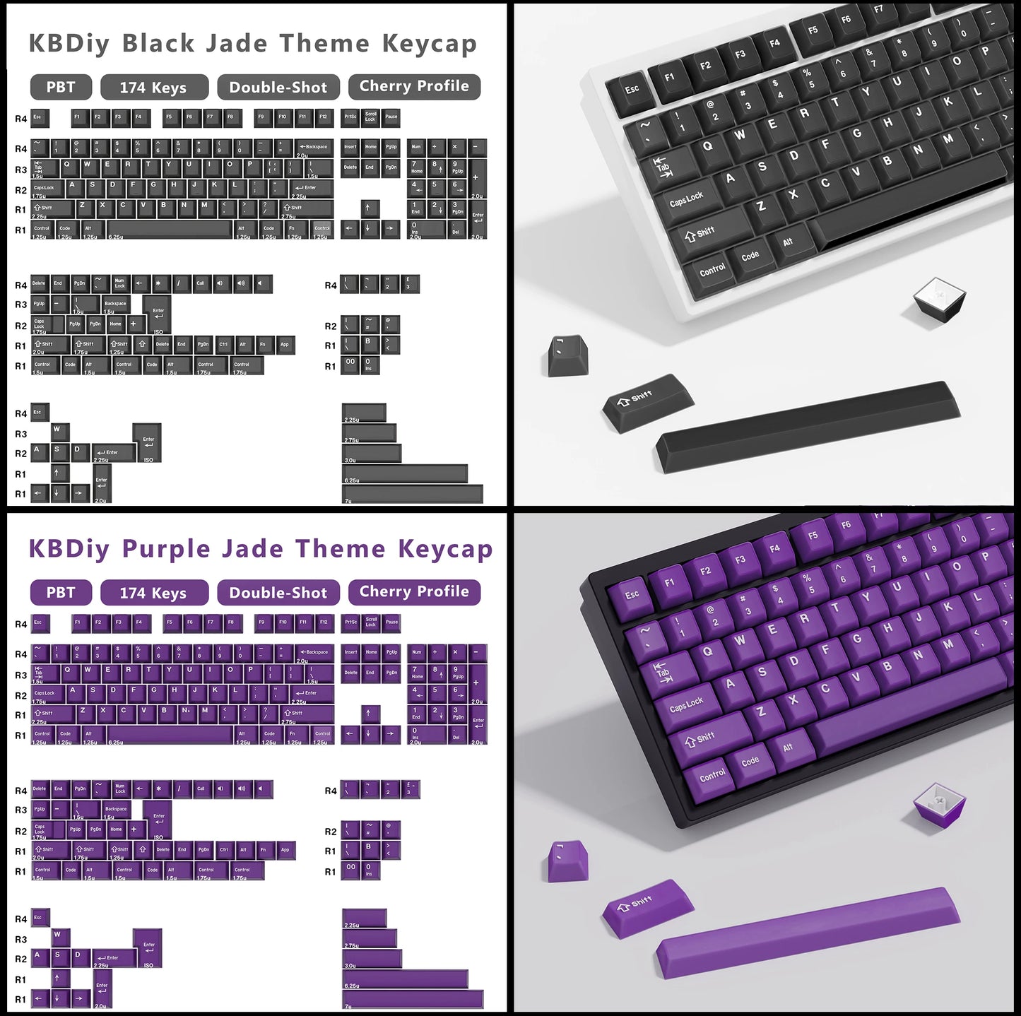 KBDiy GMK Illusion Keycap Perfil Cherry Double Shot PBT ISO Teclas para Kit de Teclado Mecânico Gamer Gaming Point Retro