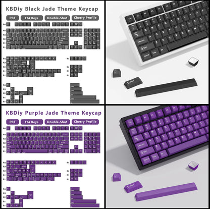 KBDiy GMK Illusion Keycap Perfil Cherry Double Shot PBT ISO Teclas para Kit de Teclado Mecânico Gamer Gaming Point Retro