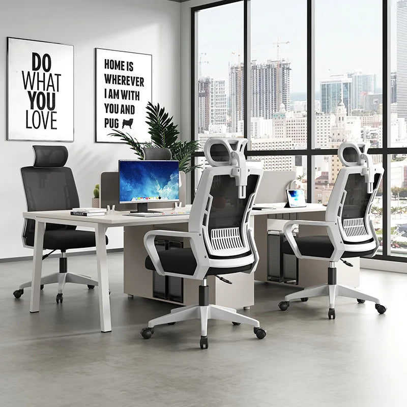 Ergonomischer Home-Office-Sitz, Rückenlehne: höhenverstellbar, drehbar, Lendenstütze, Kopfstütze, Gaming-Stuhl